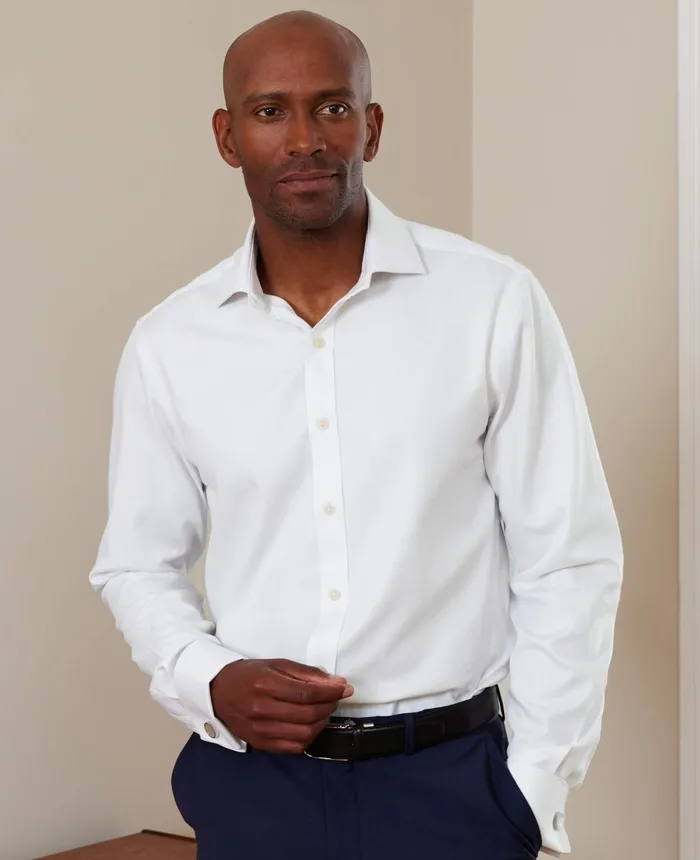 Savile Row Company Natural White Cotton Herringbone Slim Fit Formal Shirt 8211 Double Cuff Natural White Men Formal Shirts Savile Row Company Natural White Cotton Herringbone Slim Fit Formal Shirt 8211 Double Cuff Natural White Men Formal Shirts