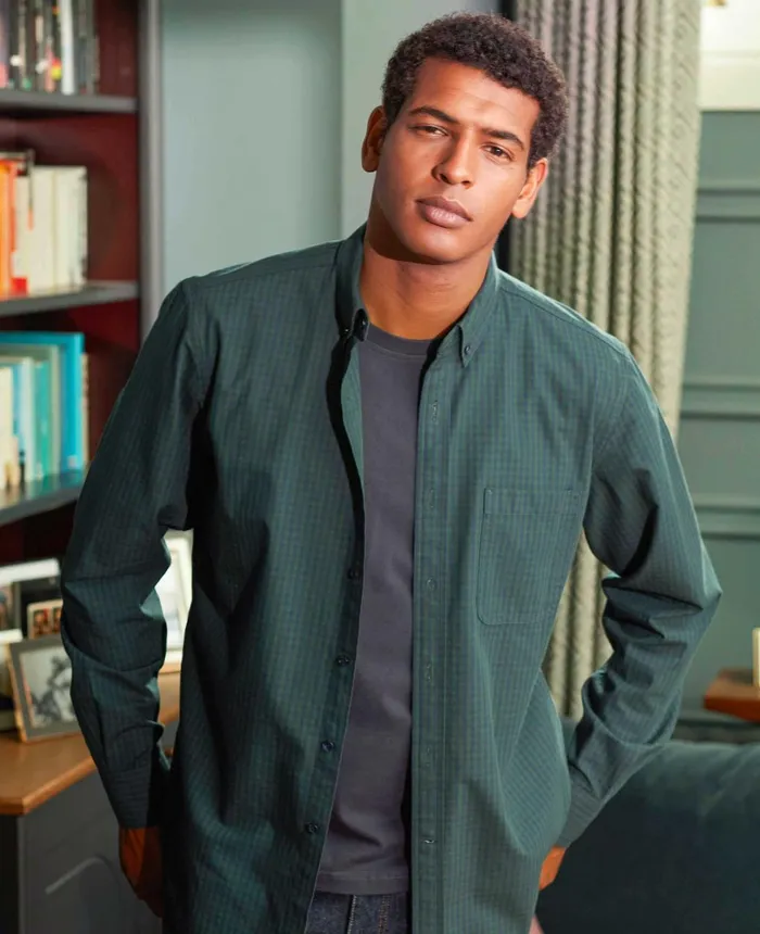 Savile Row Company Navy Green Classic Fit ButtonDown Gingham Shirt Men Casual Shirts Savile Row Company Navy Green Classic Fit ButtonDown Gingham Shirt Men Casual Shirts