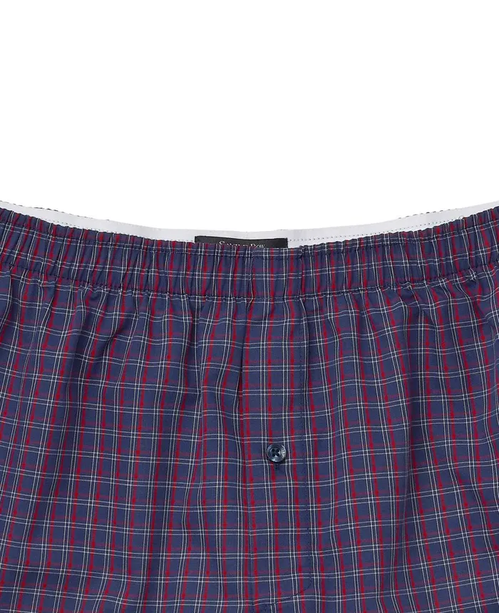 Savile Row Company Navy Red Check Cotton Boxer Shorts Navy Red Check Men Underwear Savile Row Company Navy Red Check Cotton Boxer Shorts Navy Red Check Men Underwear