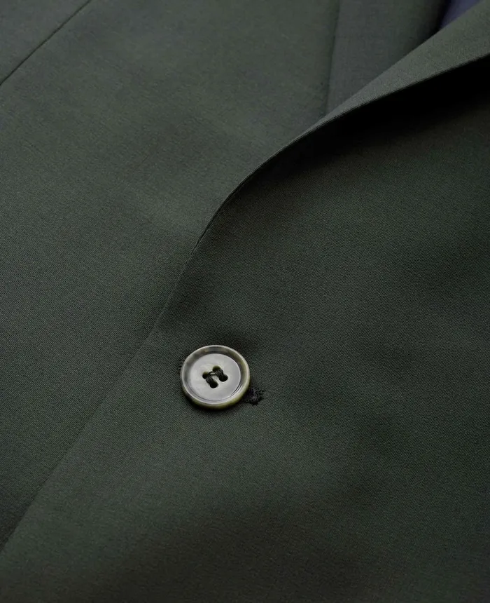 Savile Row Company Olive Green WoolBlend Suit Men Tailored Suits