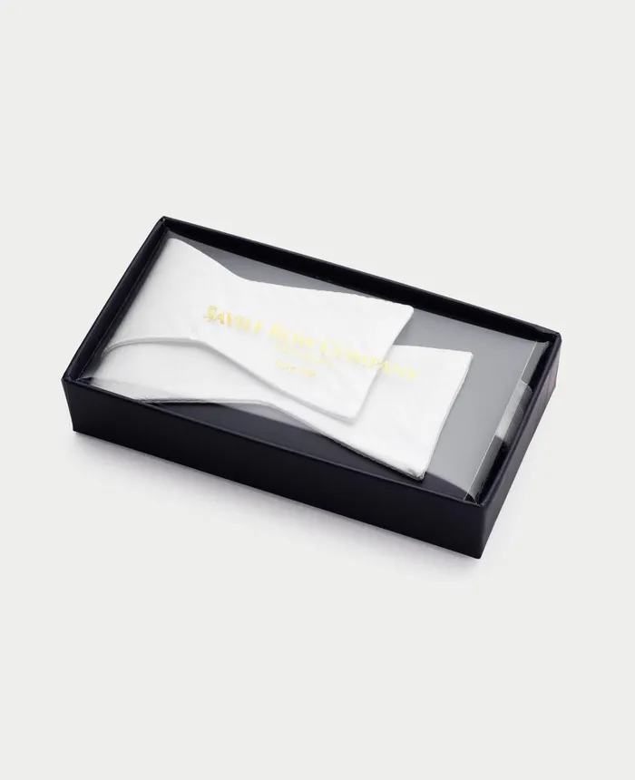 Savile Row Company White Silk Bow Tie White Men Bow Ties