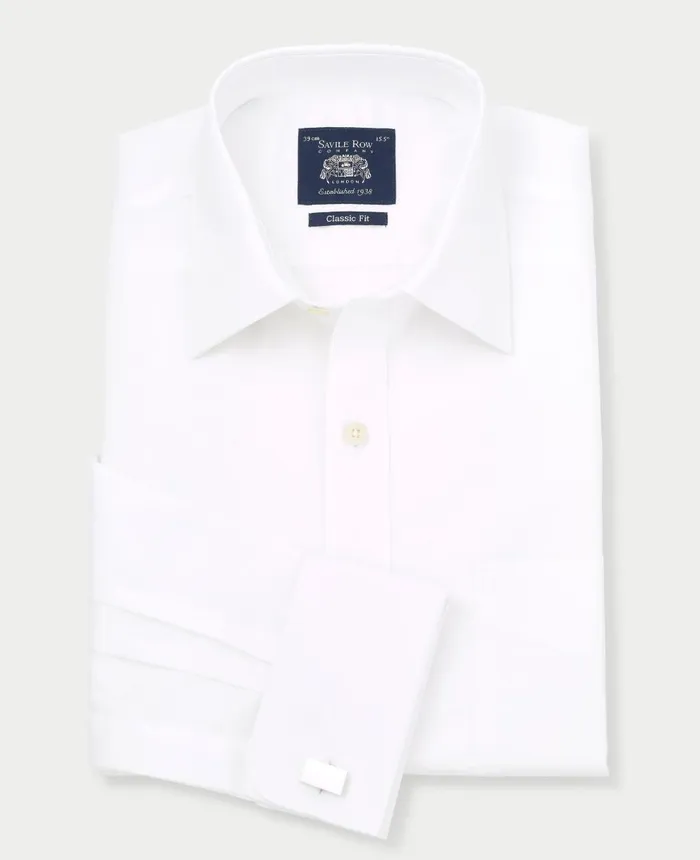 Savile Row Company White Twill Classic Fit Shirt 8211 Single Or Double Cuff White Twill Men Formal Shirts Savile Row Company White Twill Classic Fit Shirt 8211 Single Or Double Cuff White Twill Men Formal Shirts