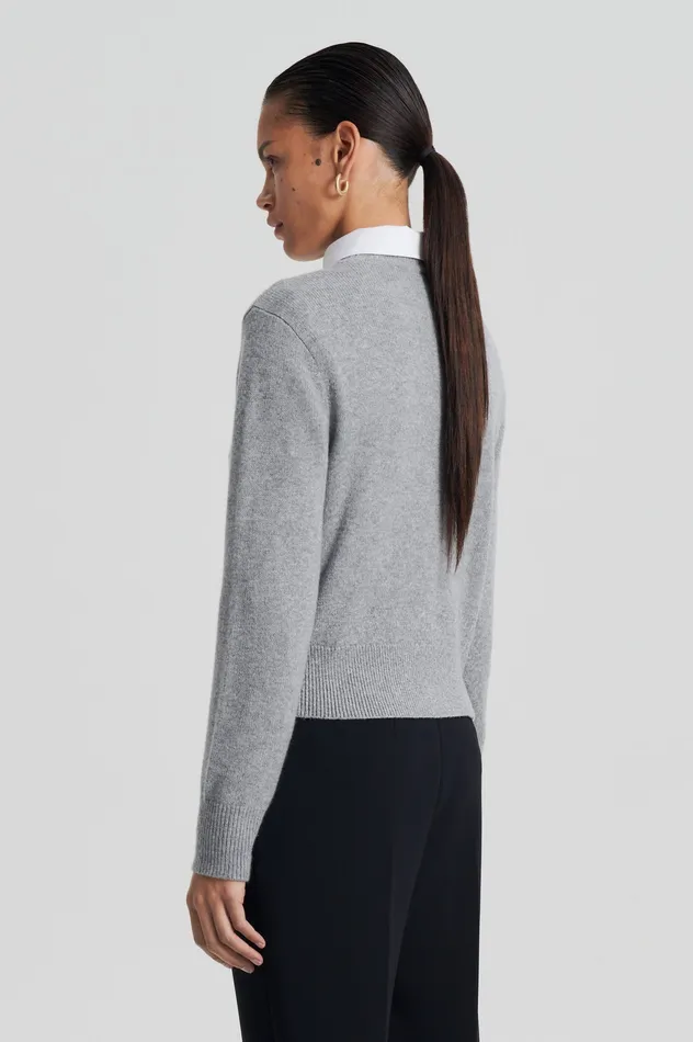 Scanlan Theodore CASHMERE CREW SWEATER GREYMELANGE Women Sweaters Scanlan Theodore CASHMERE CREW SWEATER GREYMELANGE Women Sweaters