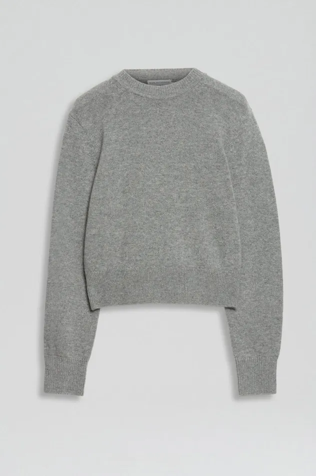 Scanlan Theodore CASHMERE CREW SWEATER GREYMELANGE Women Sweaters Scanlan Theodore CASHMERE CREW SWEATER GREYMELANGE Women Sweaters