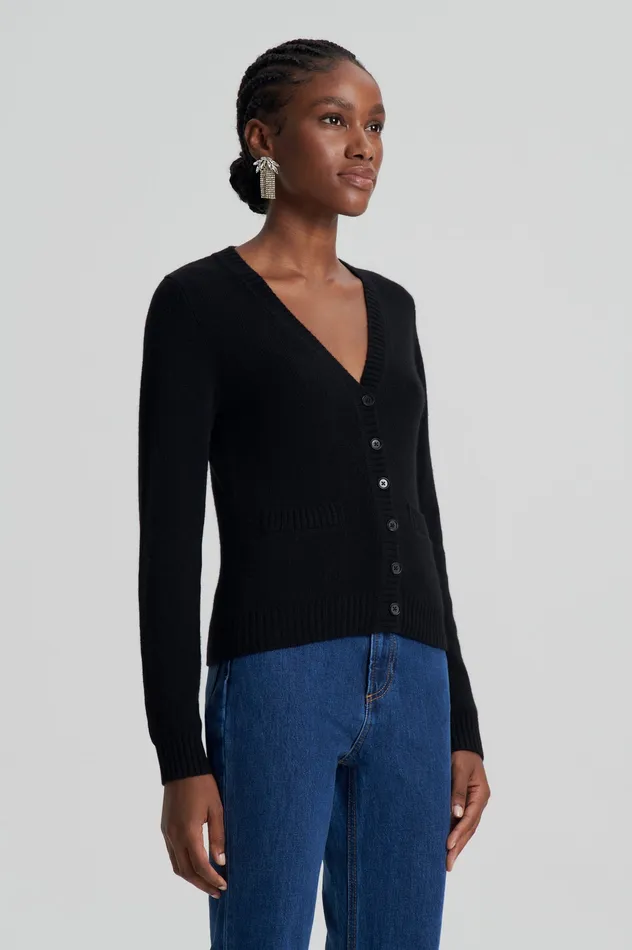 Scanlan Theodore CASHMERE V BLACK Women Knitwear Scanlan Theodore CASHMERE V BLACK Women Knitwear
