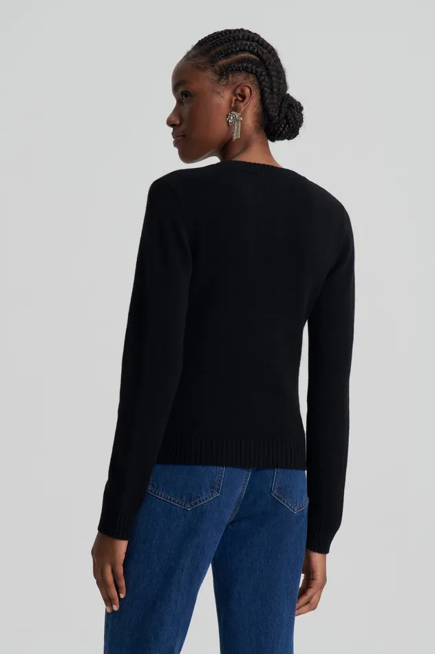 Scanlan Theodore CASHMERE V BLACK Women Knitwear Scanlan Theodore CASHMERE V BLACK Women Knitwear