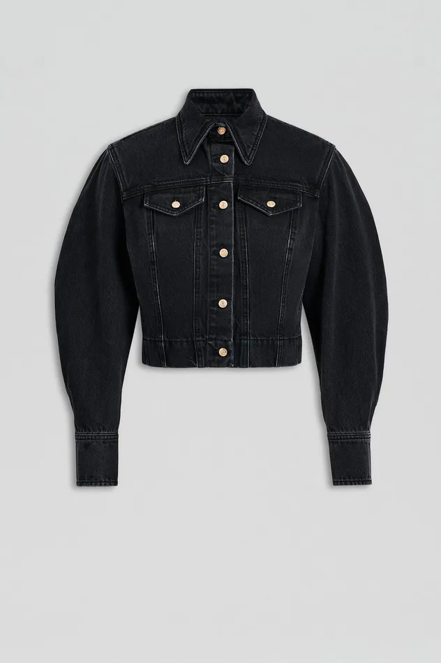 Scanlan Theodore Denim Women DENIM JACKET WASHEDBLACKG Scanlan Theodore Denim Women DENIM JACKET WASHEDBLACKG