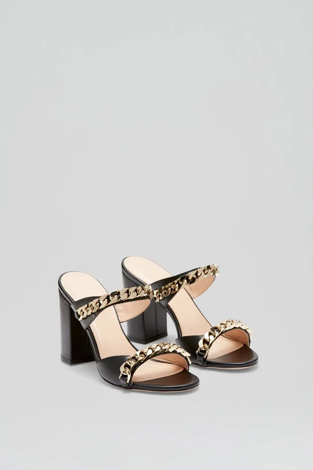 Scanlan Theodore SANDAL WITH CHAINS DETAIL 95 BLACK Women Shoes