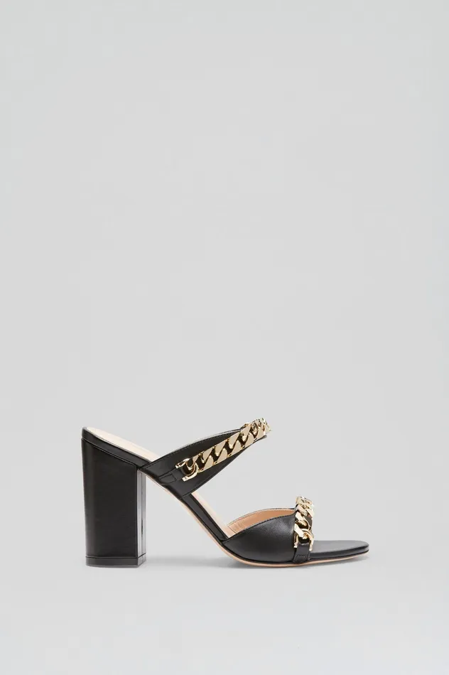 Scanlan Theodore SANDAL WITH CHAINS DETAIL 95 BLACK Women Shoes Scanlan Theodore SANDAL WITH CHAINS DETAIL 95 BLACK Women Shoes