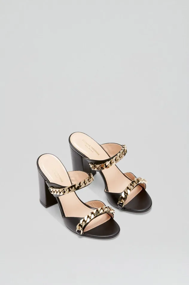 Scanlan Theodore SANDAL WITH CHAINS DETAIL 95 BLACK Women Shoes Scanlan Theodore SANDAL WITH CHAINS DETAIL 95 BLACK Women Shoes