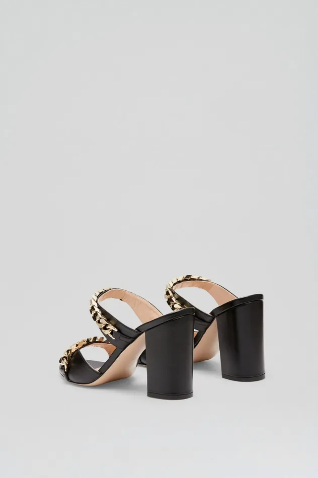 Scanlan Theodore SANDAL WITH CHAINS DETAIL 95 BLACK Women Shoes Scanlan Theodore SANDAL WITH CHAINS DETAIL 95 BLACK Women Shoes