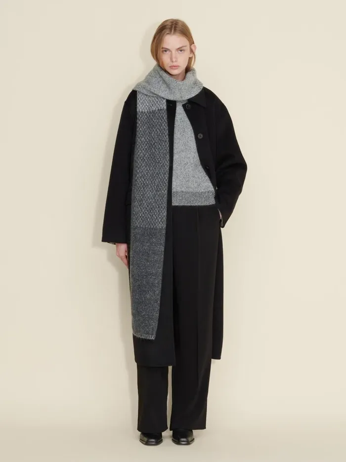 Scarves WomenMen Holzweiler Tine Knit Scarf Dk Grey Mix