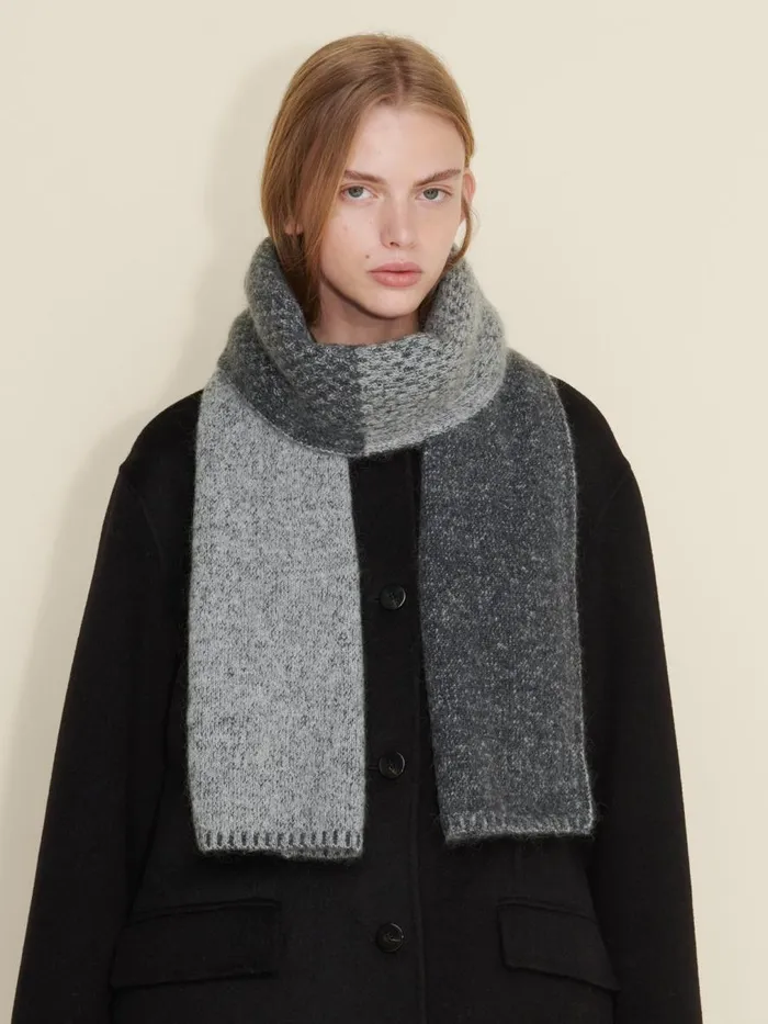 Scarves WomenMen Holzweiler Tine Knit Scarf Dk Grey Mix