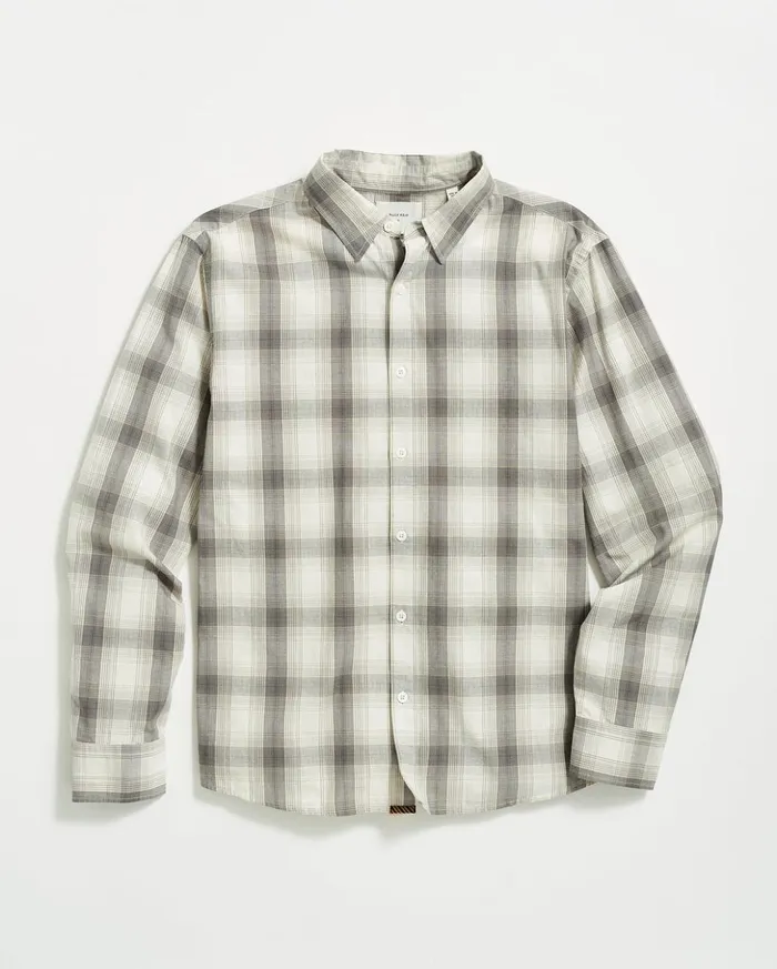 Shirting Men Billy Reid Shadow Plaid Tuscumbia Shirt Hidden Bd Greynatural