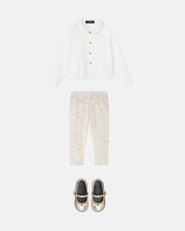 Shirts and Tshirts Kids Versace Flared Shirt Whiteprint