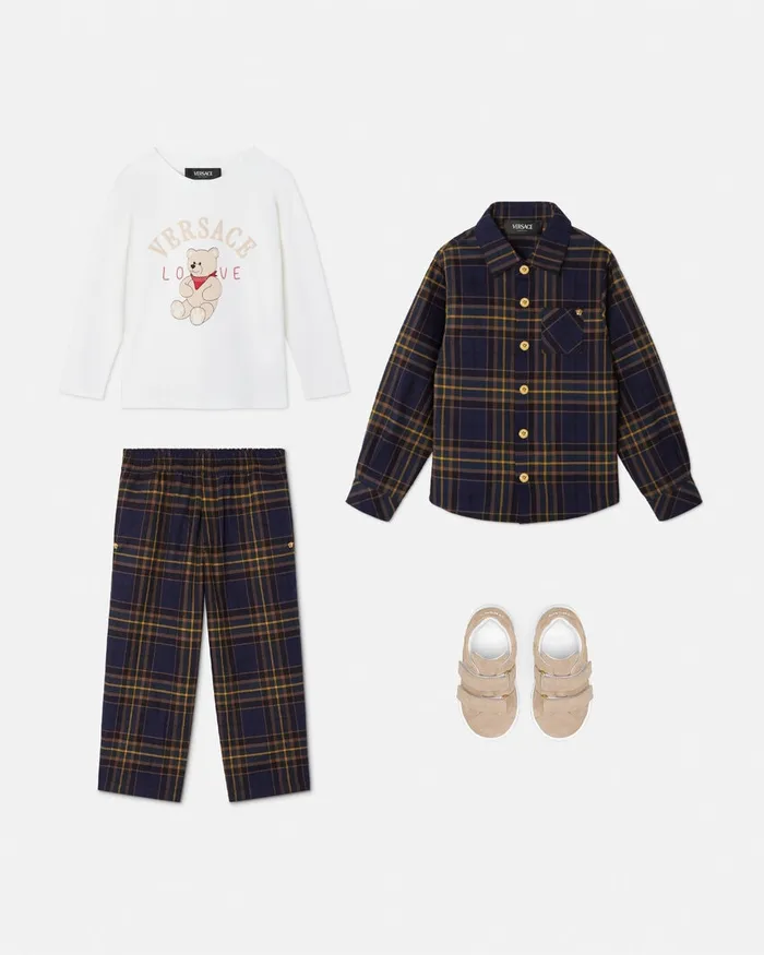 Shirts and Tshirts Kids Versace Love Teddy TShirt Whiteprint