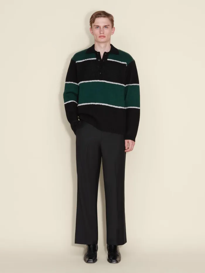 Shirts and Tops Men Holzweiler Clarity Polo LS Black Mix