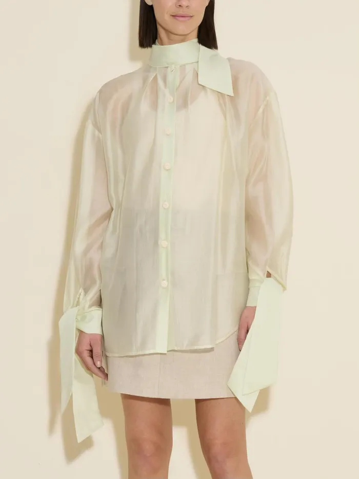 Shirts and Tops Women Holzweiler Lotus Transparent Shirt Lt Green