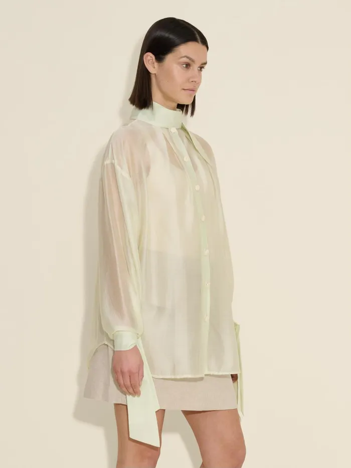 Shirts and Tops Women Holzweiler Lotus Transparent Shirt Lt Green