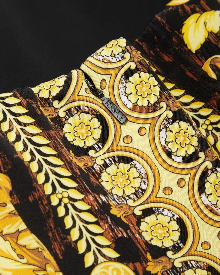 Shirts and Tops Women Versace Wild Barocco Silk Cady Corset Bodysuit Print