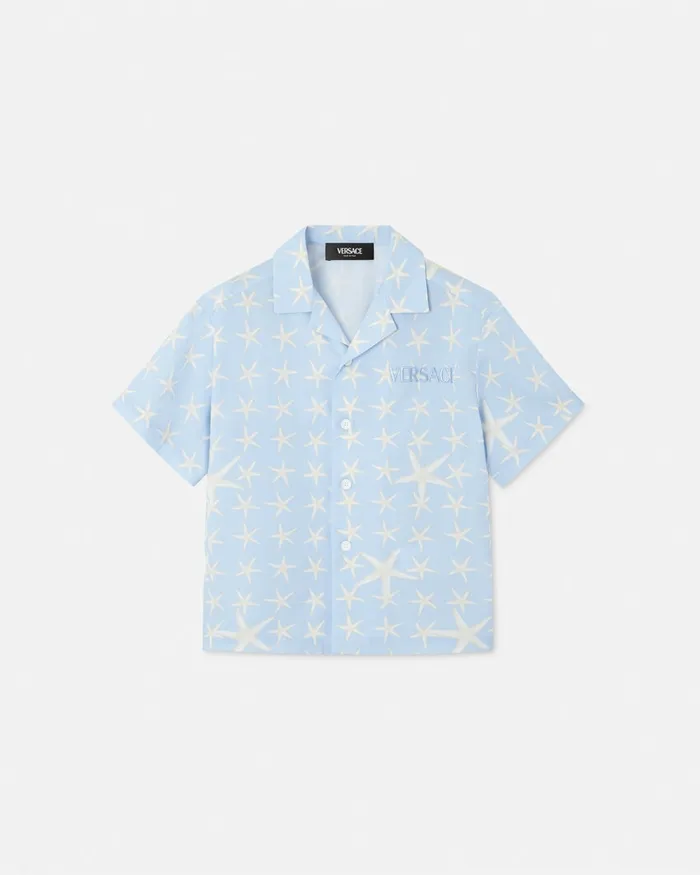 Shirts Kids Versace Stella Marina Shirt Light Blue