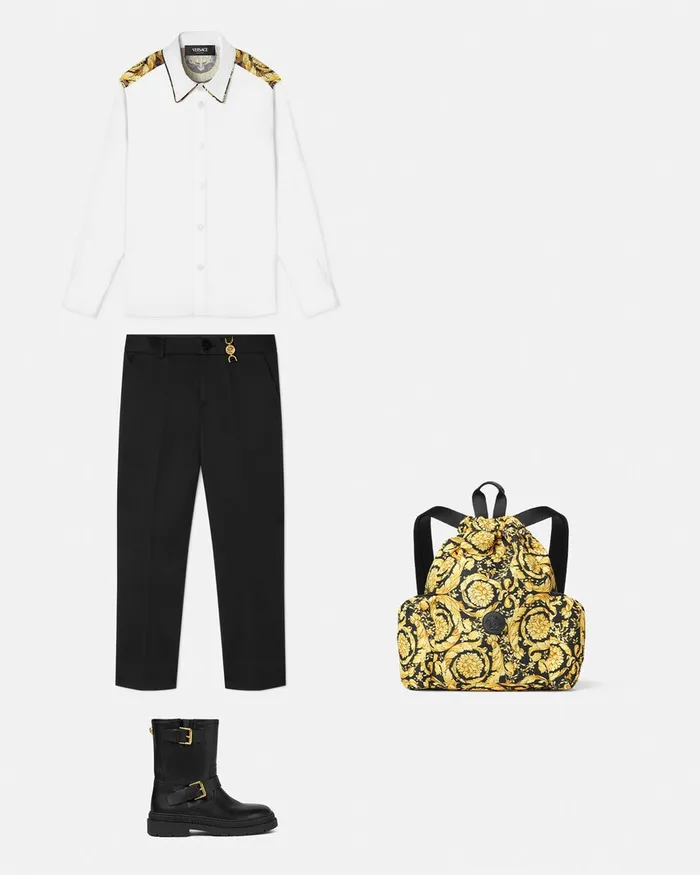 Shirts Kids Versace Wild Barocco Shirt White