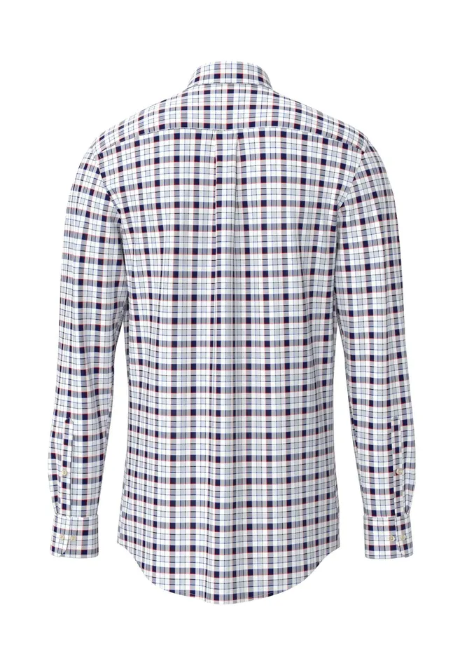 Shirts Men FYNCHHATTON Checked Shirt Made Of Fine Cotton baking View Is Missing Summer Breezestrong Blue