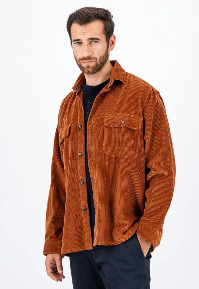 Shirts Men FYNCHHATTON Cord Overhirt With A Kent Collar Hazelcloud Bluenavywinter White Shirts Men FYNCHHATTON Cord Overhirt With A Kent Collar Hazelcloud Bluenavywinter White