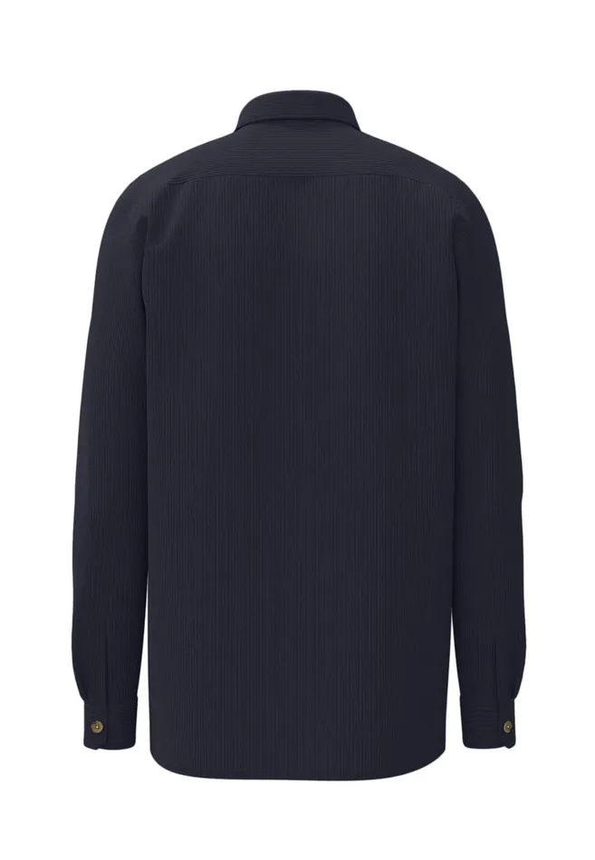 Shirts Men FYNCHHATTON Cord Overhirt With A Kent Collar Hazelcloud Bluenavywinter White