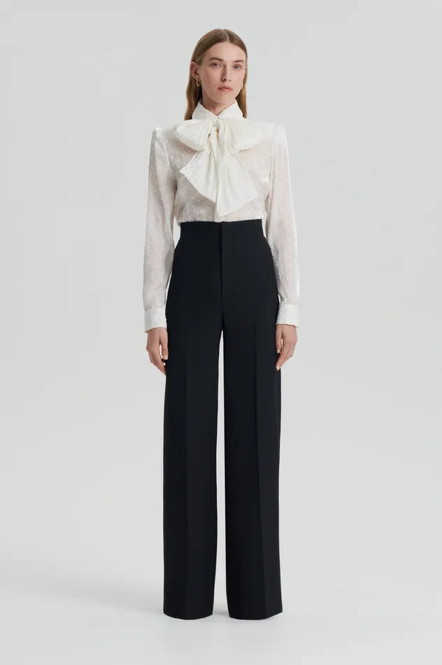 Shirts SATIN BOW SHIRT CREME Scanlan Theodore Women