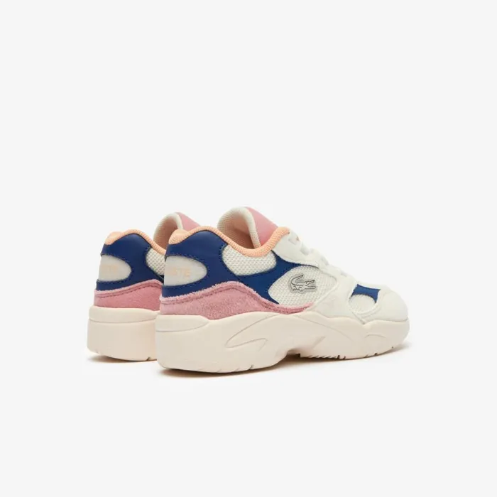 Shoes and Accessories Kids Lacoste Infants039 Storm 96 Lo Vintage Sneakers Off Whtpnk 06c