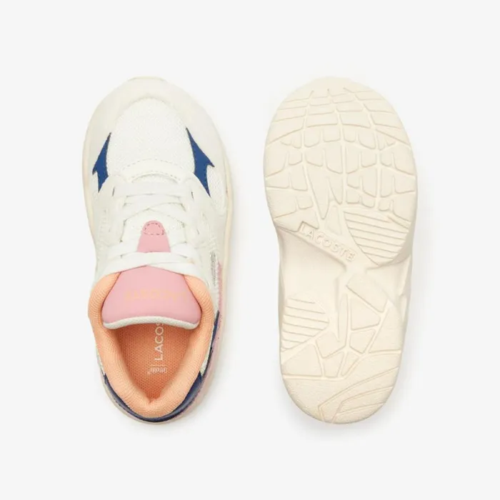 Shoes and Accessories Kids Lacoste Infants039 Storm 96 Lo Vintage Sneakers Off Whtpnk 06c