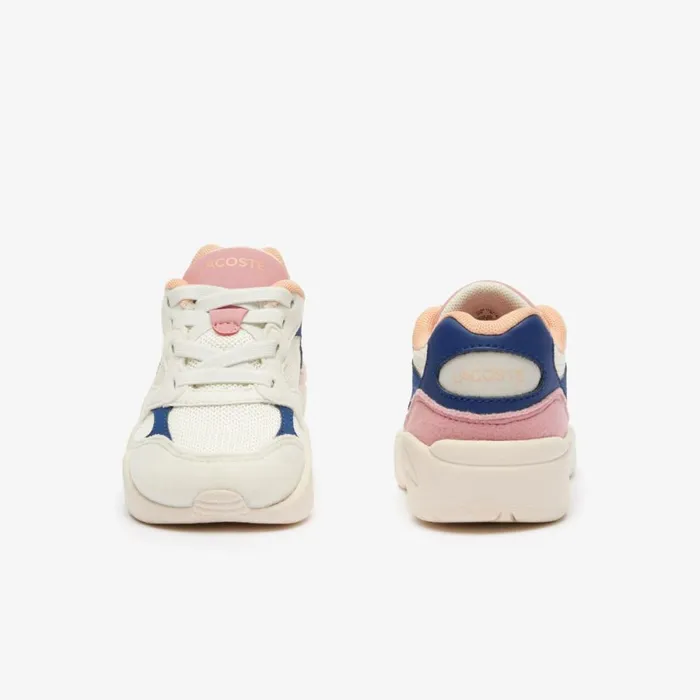 Shoes and Accessories Kids Lacoste Infants039 Storm 96 Lo Vintage Sneakers Off Whtpnk 06c