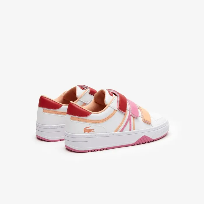 Shoes and Accessories Kids Lacoste Juniors039 L001 Tricolor Sneakers White Red 286