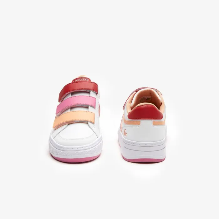 Shoes and Accessories Kids Lacoste Juniors039 L001 Tricolor Sneakers White Red 286