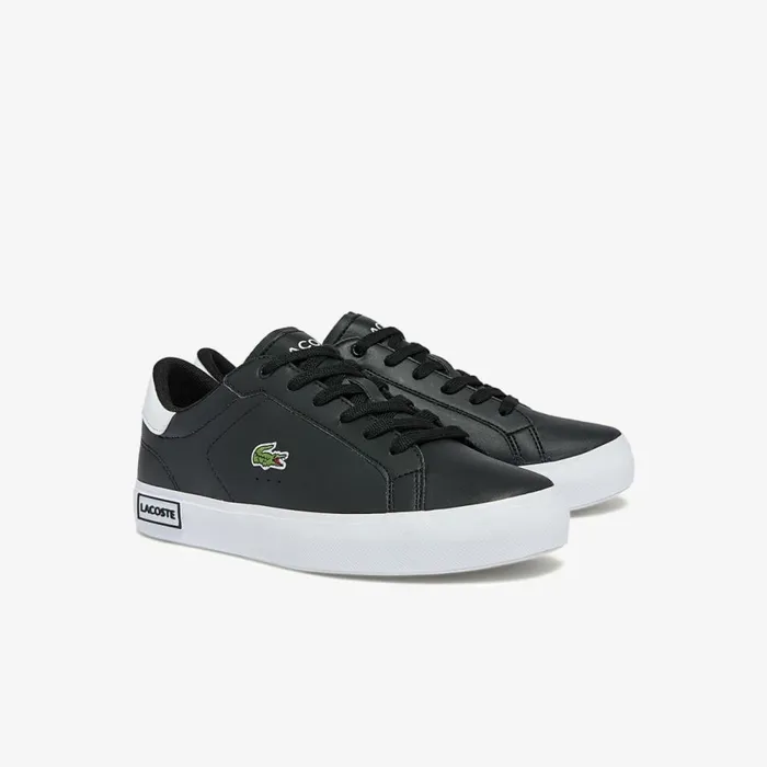 Shoes and Accessories Kids Lacoste Juniors039 Powercourt Sneakers Blackwhite 312