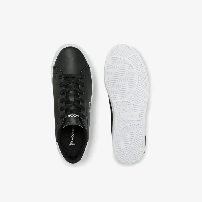 Shoes and Accessories Kids Lacoste Juniors039 Powercourt Sneakers Blackwhite 312