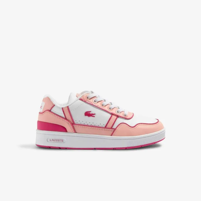 Shoes and Accessories Kids Lacoste Kids Contrast Sole TClip Sneakers Whtlt Pink 1y9 Shoes and Accessories Kids Lacoste Kids Contrast Sole TClip Sneakers Whtlt Pink 1y9