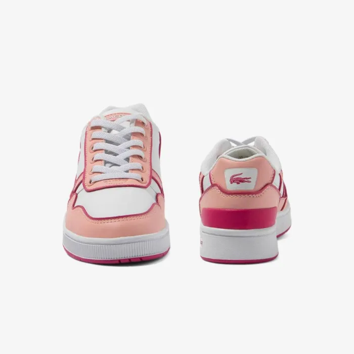 Shoes and Accessories Kids Lacoste Kids Contrast Sole TClip Sneakers Whtlt Pink 1y9