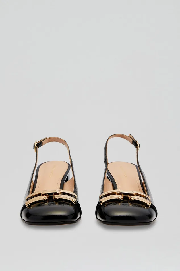 Shoes GOLD TRIM SLINGBACK 55 BLACK 8211 Scanlan Theodore Women