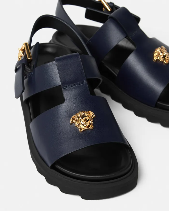 Shoes Kids Versace La Medusa Sandals Blue