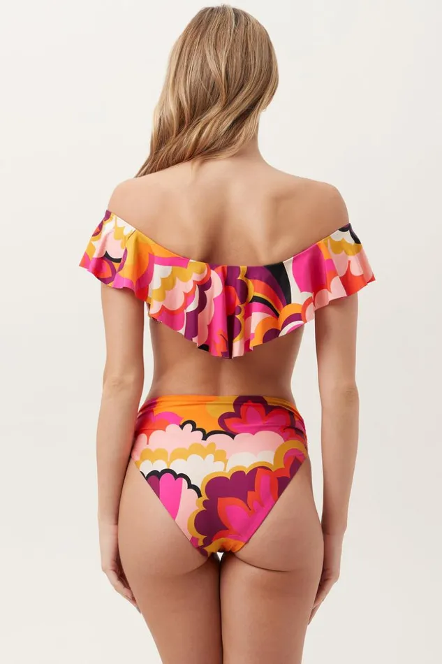 SHOP Trina Turk MATCHING SWIM SETS WOMEN039S FAN FAIRE OFF THE SHOULDER RUFFLE BANDEAU SWIM TOP