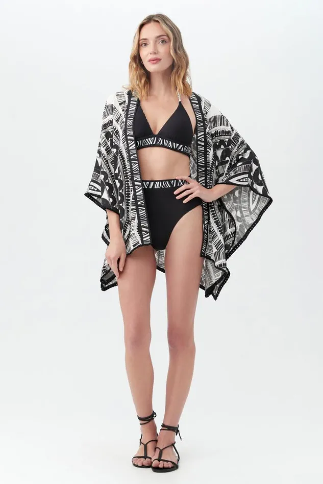 SHOP Trina Turk MATCHING SWIM SETS WOMEN039S HULA FRINGE KIMONO SWIM COVERUP