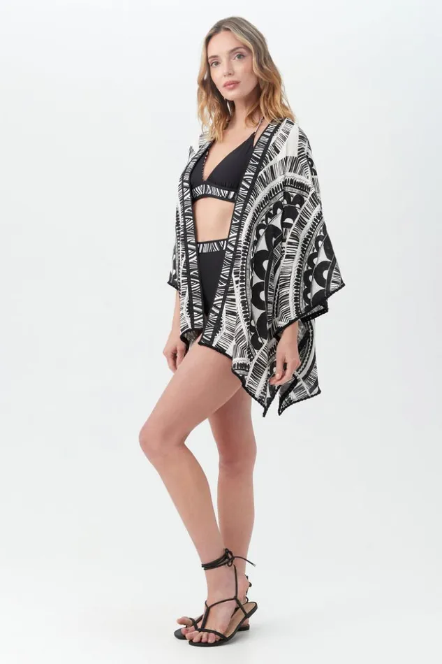 SHOP Trina Turk MATCHING SWIM SETS WOMEN039S HULA FRINGE KIMONO SWIM COVERUP