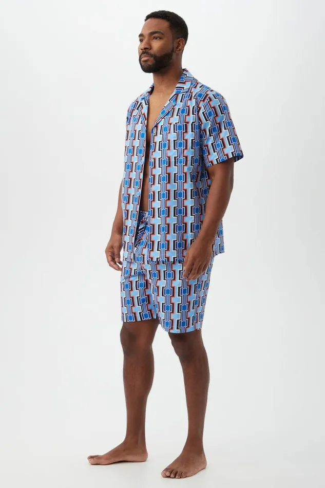 SHOP Trina Turk MEN039S SLEEPWEAR SANTA INEZ MEN039S SHORT SLEEVE SHORT JERSEY PJ SET