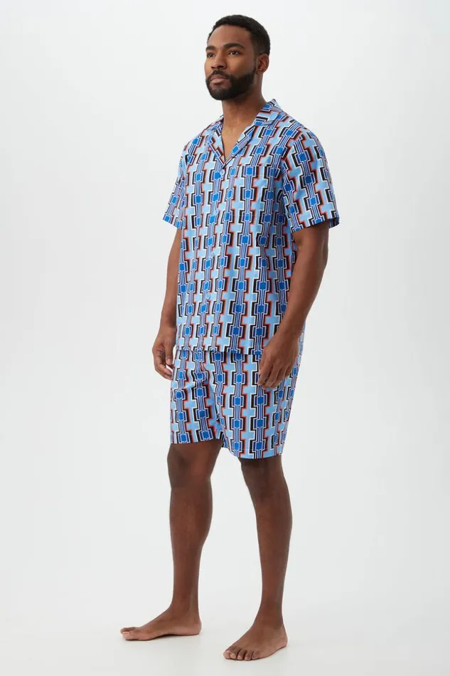 SHOP Trina Turk MEN039S SLEEPWEAR SANTA INEZ MEN039S SHORT SLEEVE SHORT JERSEY PJ SET
