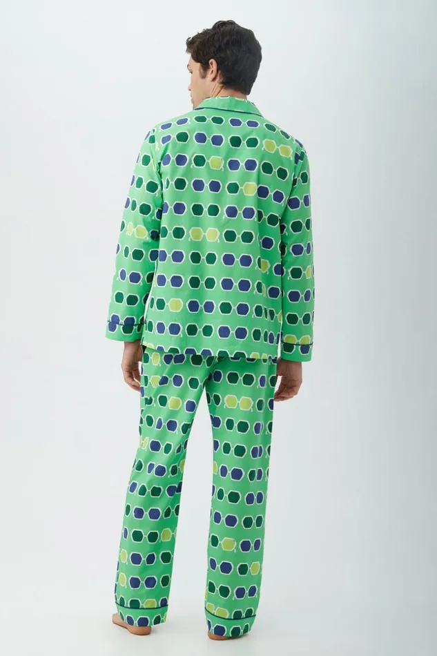 SHOP Trina Turk MEN039S SLEEPWEAR SUNGLASSES MEN039S LONG SLEEVE LONG PANT POPLIN PJ SET