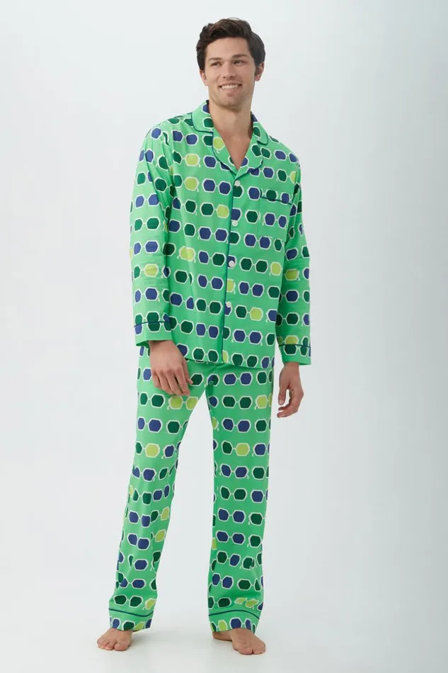 SHOP Trina Turk MEN039S SLEEPWEAR SUNGLASSES MEN039S LONG SLEEVE LONG PANT POPLIN PJ SET