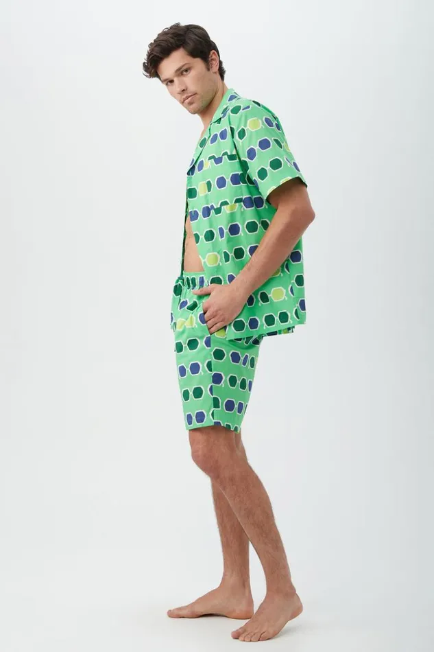 SHOP Trina Turk MEN039S SLEEPWEAR SUNGLASSES MEN039S SHORT SLEEVE BOXER SHORT POPLIN PJ SET