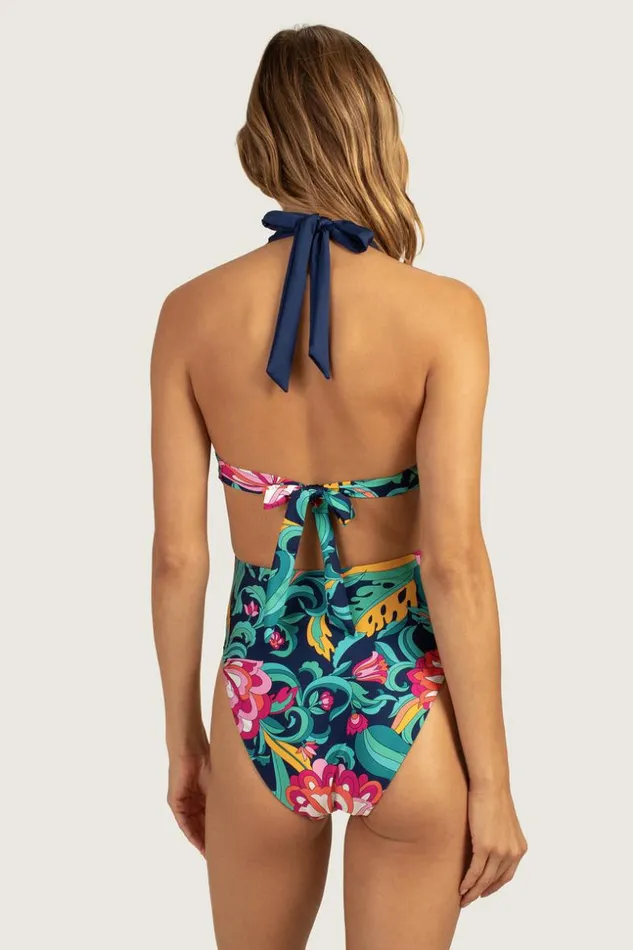 SHOP Trina Turk ONE PIECE SWIMWEAR INDIA GARDEN HALTER MAILLOT